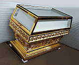 Різьблена гробниця для храму різьблення з позолотою 130х65см, фото 3