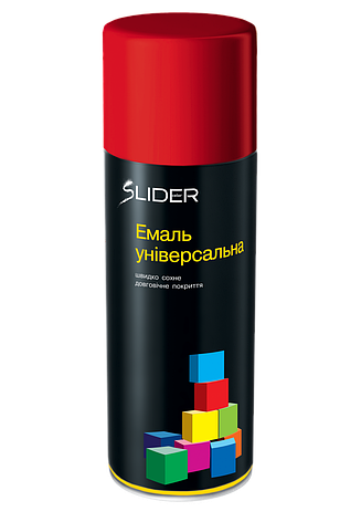 Аерозольна універсальна фарба SLIDER 400мл 3020 Червона, фото 1