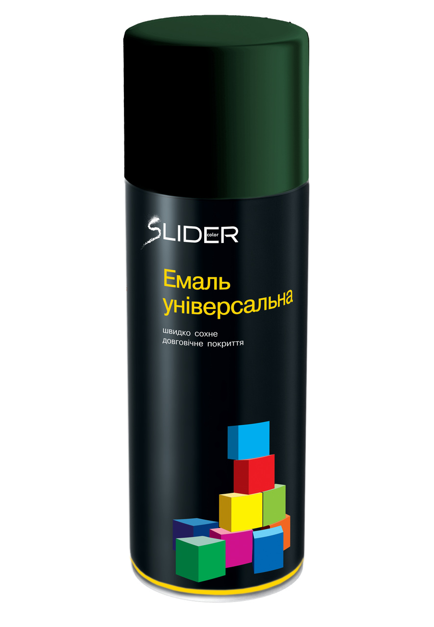 Аерозольна універсальна фарба SLIDER 6010 Світло-зелена матова 400мл