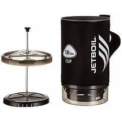 Чашка с прессом для кофе и чая Jetboil - Spare Cup W G Press Black, 1.8 л (JB CCP180GP)