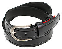 Ремінь чоловічий під джинси зі шкіри Skipper чорний, фото 2