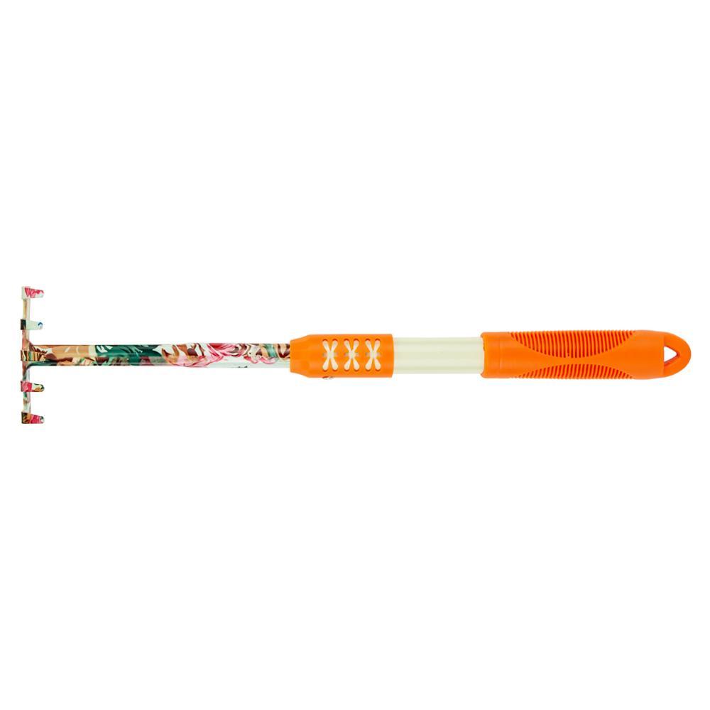 Грабли 5-ти зубчатые 41см с резиновой ручкой оранжевые FLORA - фото 2 - id-p1161893136
