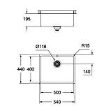 Кухонна мийка Grohe EX Sink 31574GN0 серії K700 Undermount 5444, фото 4