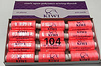 Швейная Нить #40/2(400) цвет 104 ярко-розовый ( упаковка 12 шт )