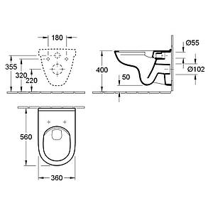 Підвісний унітаз VILLEROY & BOCH O.NOVO DirectFlush + інсталяція Geberit Duofix, фото 4