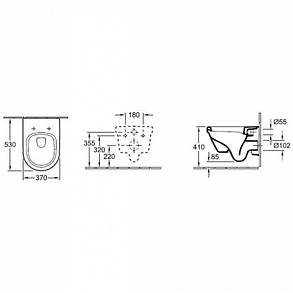 Підвісний унітаз VILLEROY & BOCH ARCHITECTURA Directflush + інсталяція Grohe + кнопка Skate Air, фото 4