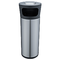 Урна з попільничкою JAH 20 л кругла срібний металік
