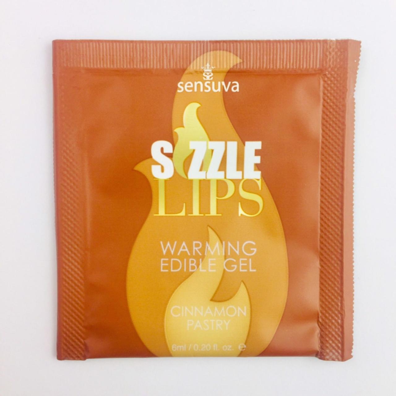 Пробник масажного гелю Sensuva - Sizzle Lips Cinnamon Pastry (6 мл)  18+