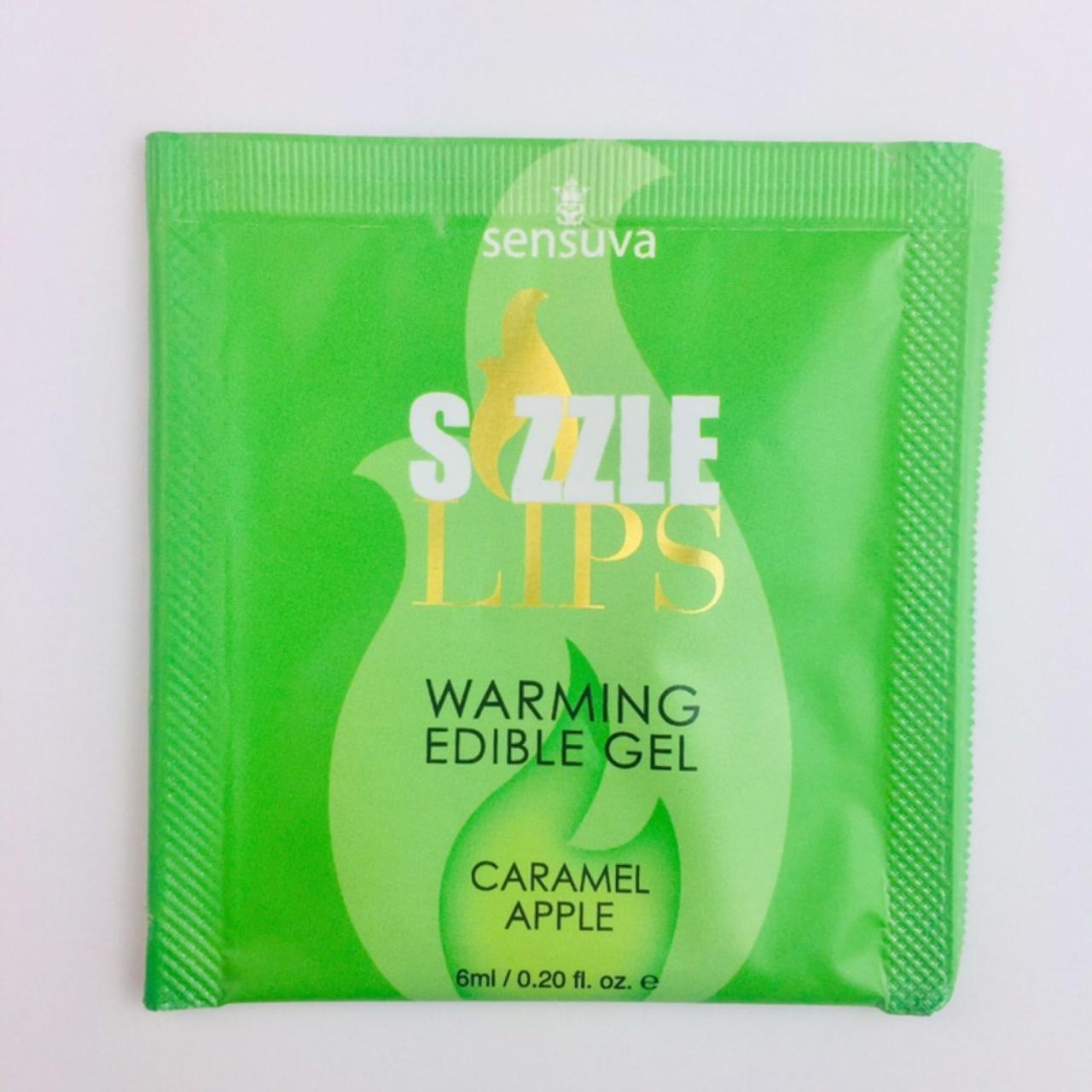 Пробник масажного гелю Sensuva - Sizzle Lips Caramel Apple (6 мл)  18+