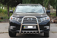 Кенгурятник высокий (защита переднего бампера) Toyota Highlander 2007-2013