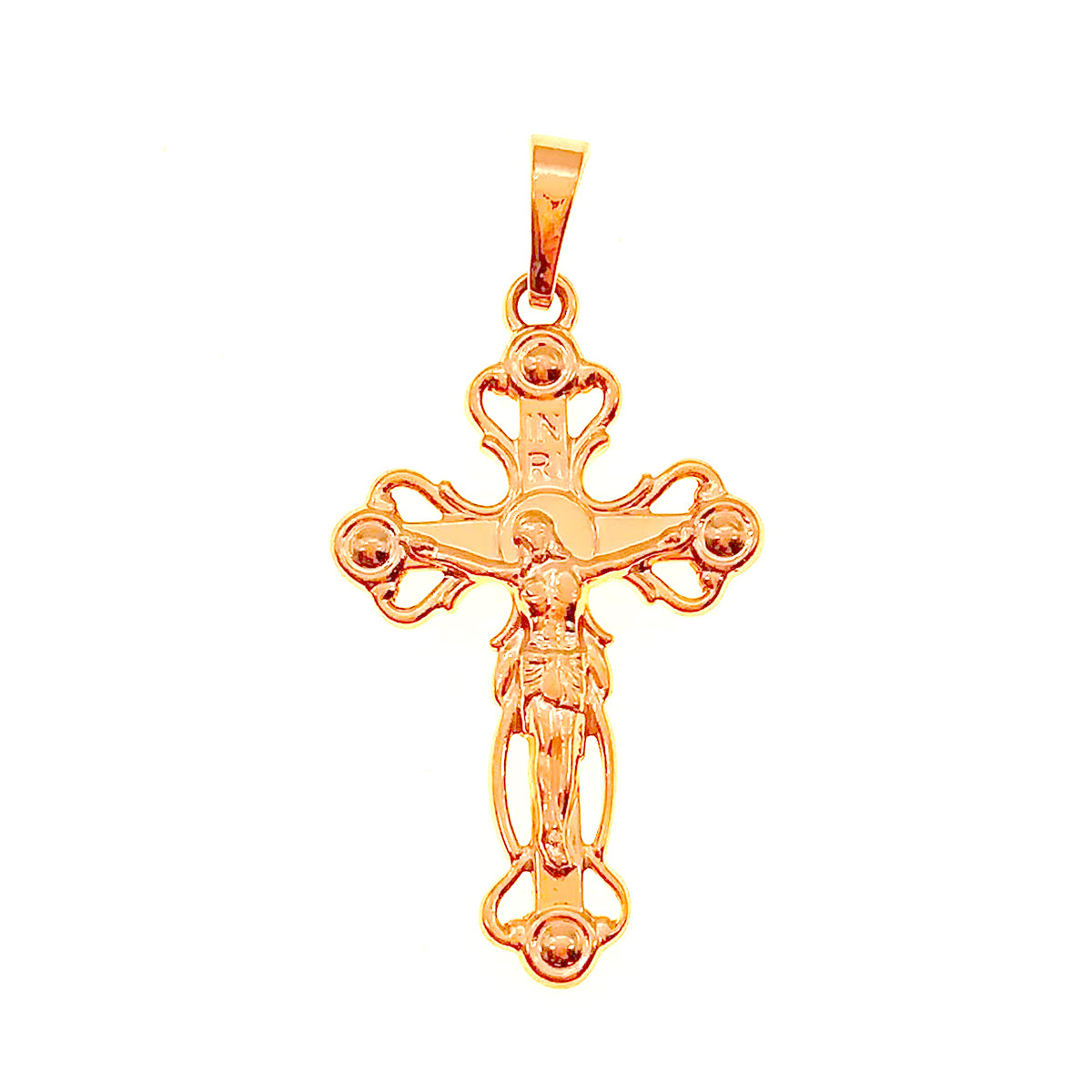 Хрестик Xuping з медичного золота, позолота 18K, 42462 (1)