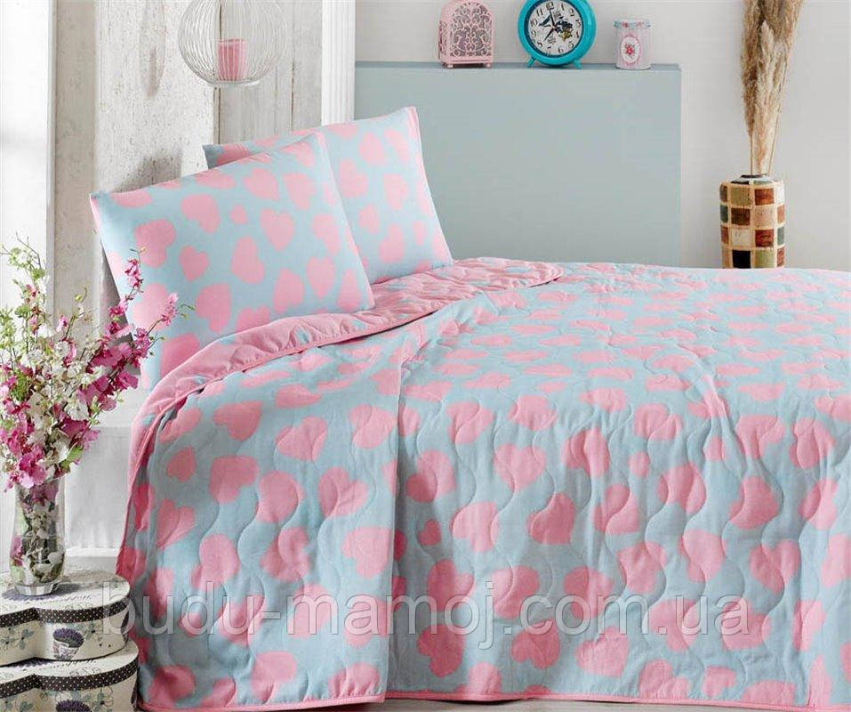 Покривало — ковдра Стьобана Двостороннє 200x220 см. з 2 м'я Наволочками 50x70 см Туреччина