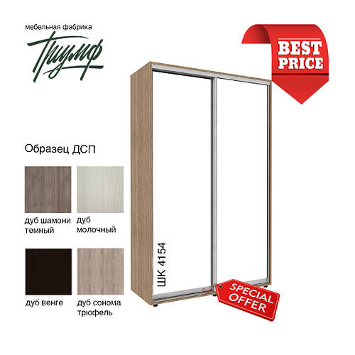 Купить Шкаф купе / модель ШК 4154 / размер 1500х600х2400, цена 10166 ...