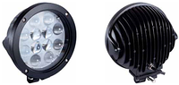 Фара LED круглая 60W, 12 диодов х 5W, 3D линза black, для тяжелой техники. LED-162-60W