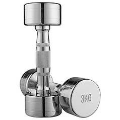 Фітнес гантель хромована на 3кг 1 шт