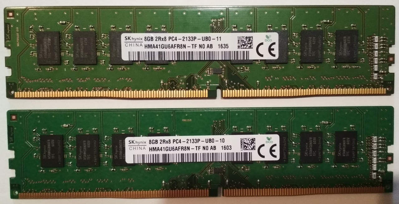 8gb 2x4gb DDR4 Hynix 17000U 2133P PC4 2Rx8 RAM Оперативна пам'ять