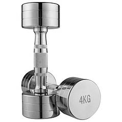 Фітнес гантель хромована на 4кг 1 шт