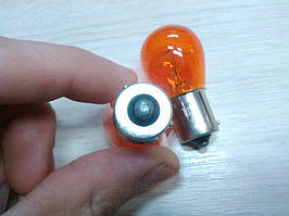 Лампа автомобільна поворотів 12 V 21 W (жовтогаряча) SCT (Існування патрона зі зміщенням)