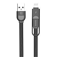 USB кабель Remax Elegant Combo Lightning/microUSB RC-033t, 1m black