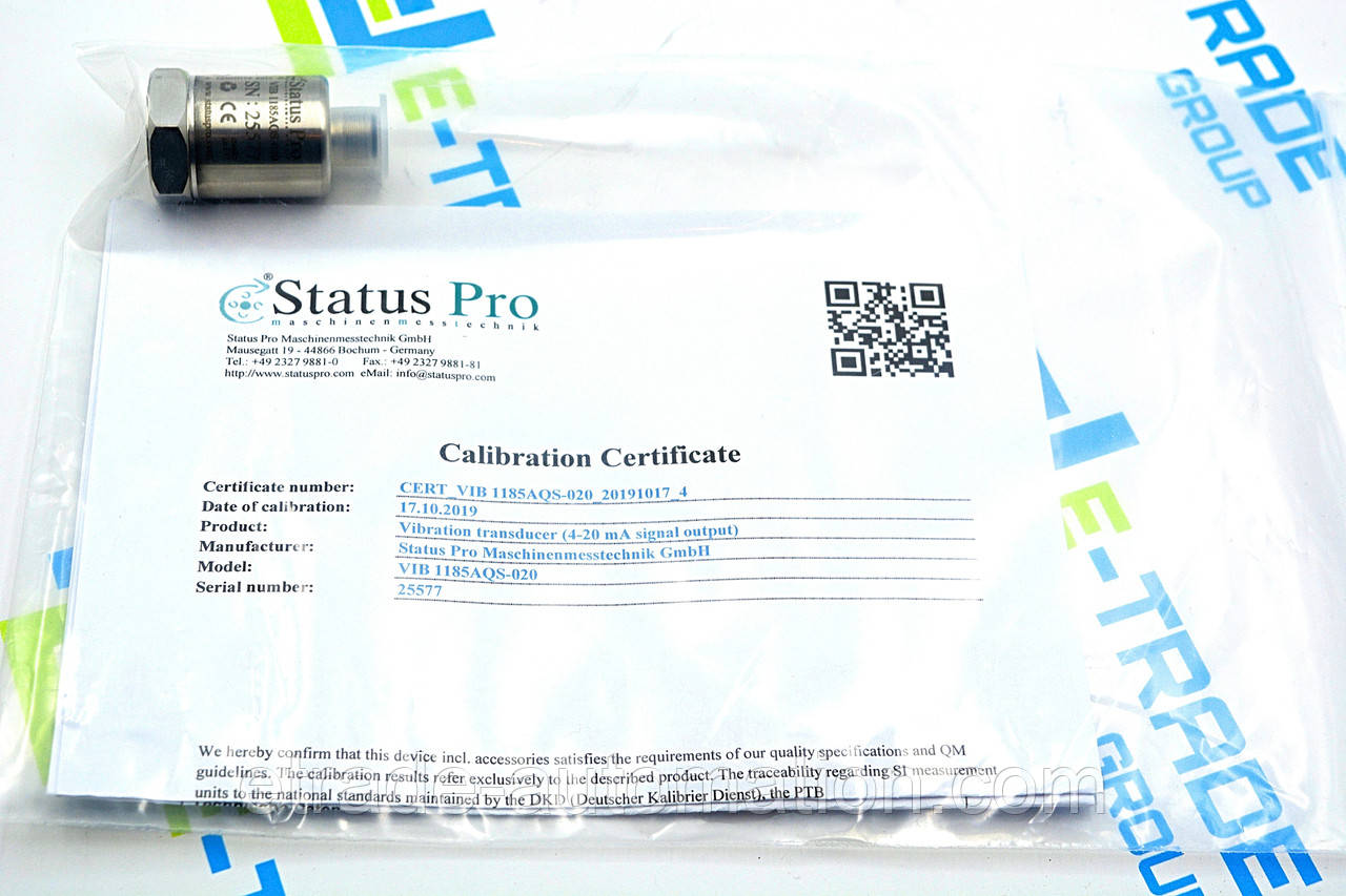Вібраційний перетворювач Status pro VIB 1185AQS-020