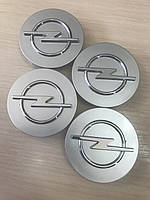 Колпачки заглушки в литые диски Opel/Опель 64/59/11 мм. 09 09 127 953 GD Серебро/Хром