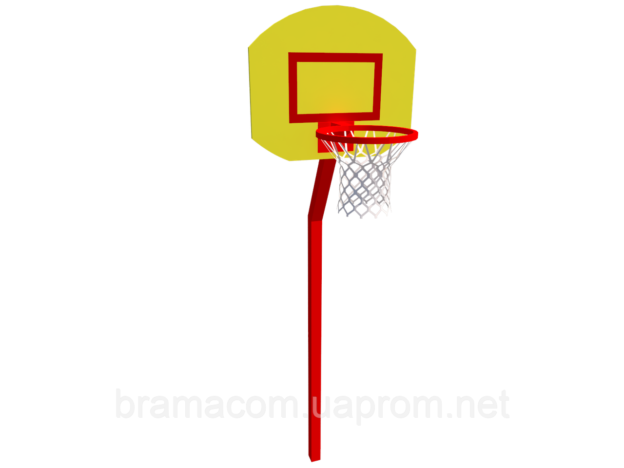 Баскетбольное кольцо со щитом на стойке, без сетки "БРАМА" - фото 1 - id-p1157535289