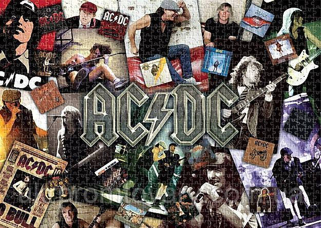 Пазл Aquarius 1000 ел музика AC/DC Collage Jigsaw Puzzle