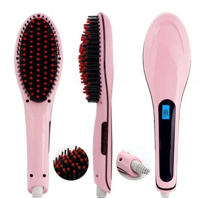 Гребінець-випрямляч з дисплеєм Hair Brush Straightening HQT-906