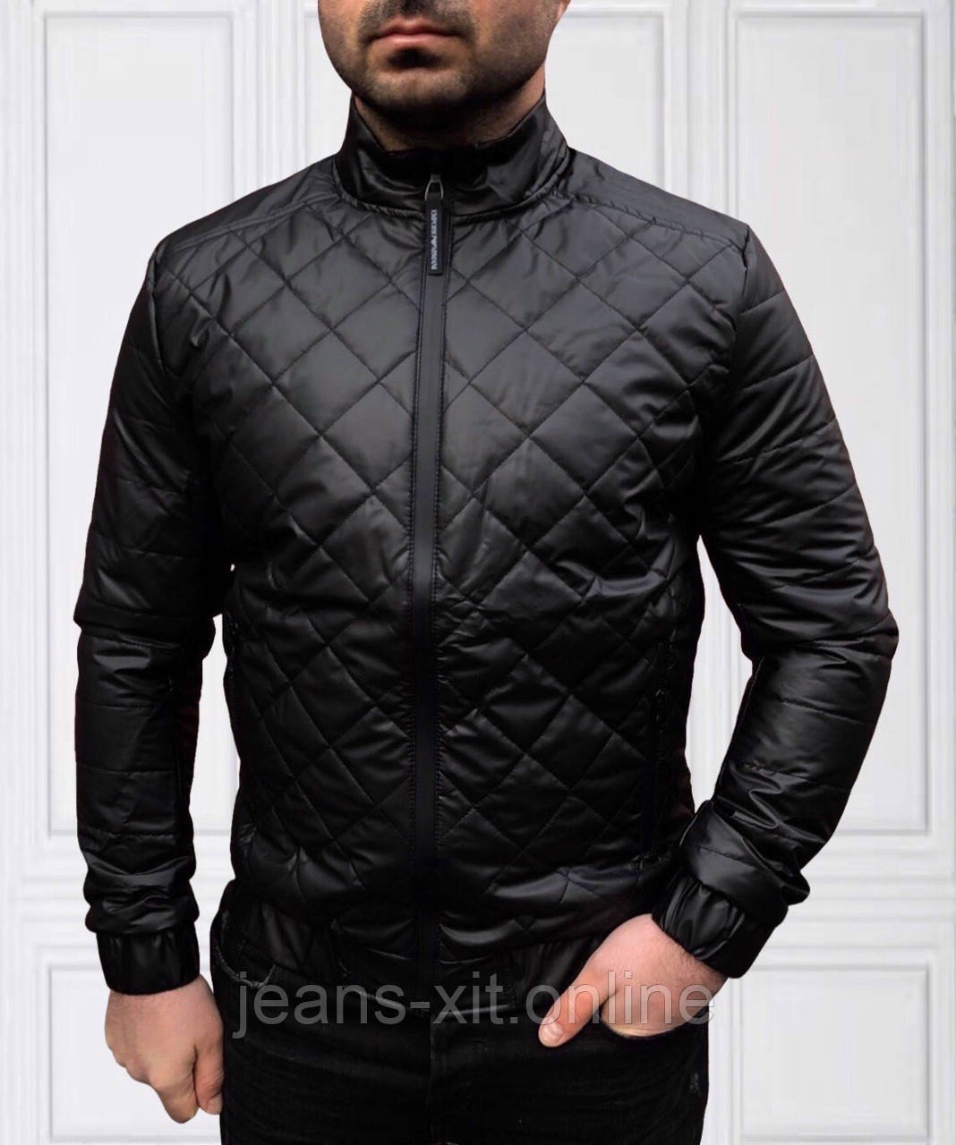 Куртка чоловіча 2XL(р) чорна 209068 Armani Туреччина Весна-C