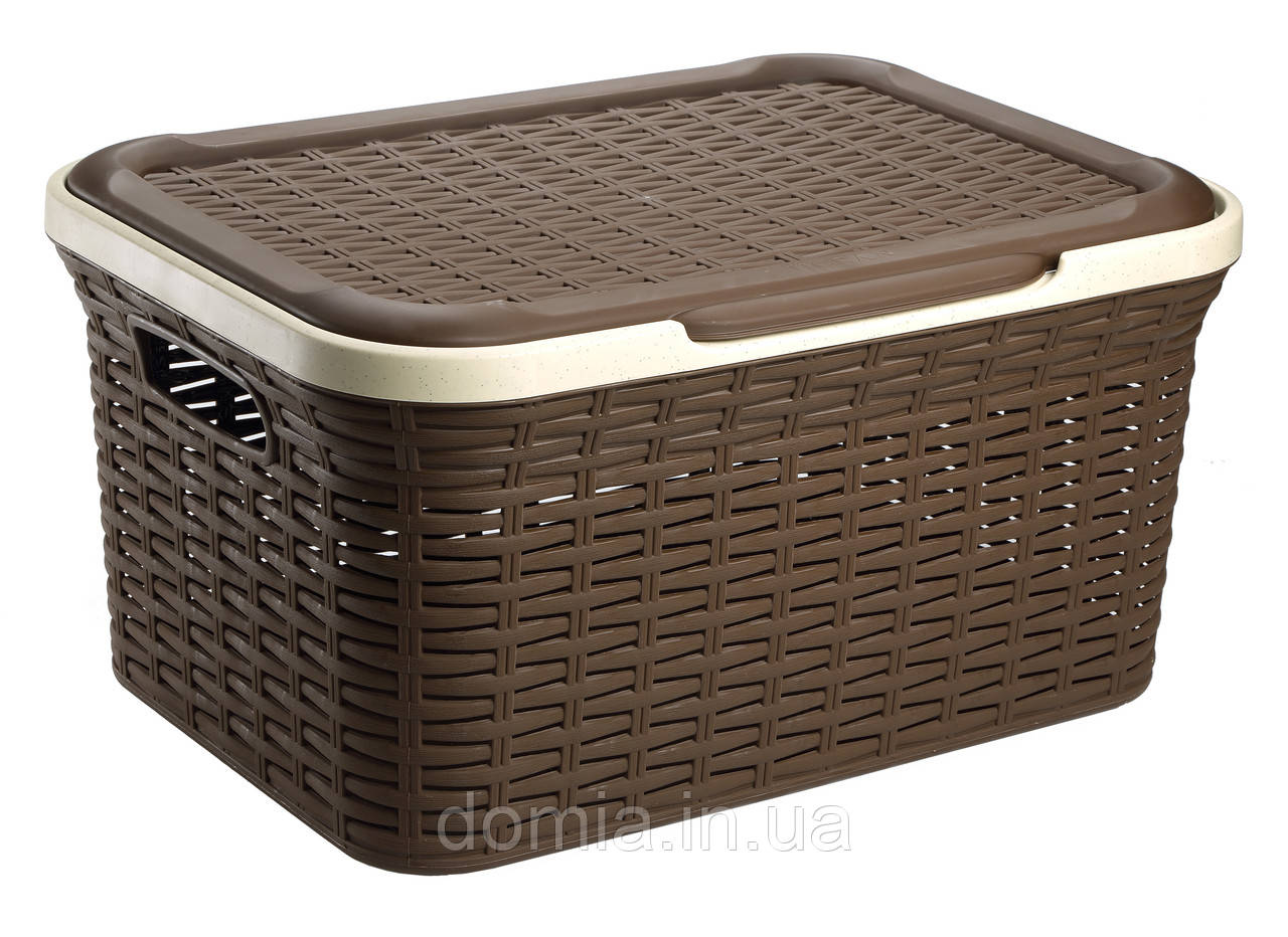 Ящик з кришкою ротанг (46,5 X 34 X 24,5 СМ) 27 л .