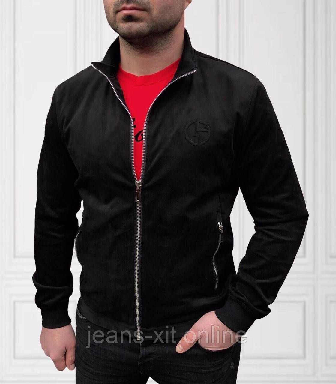 Куртка чоловіча 2XL(р) чорна 2223 Armani Туреччина Весна-C