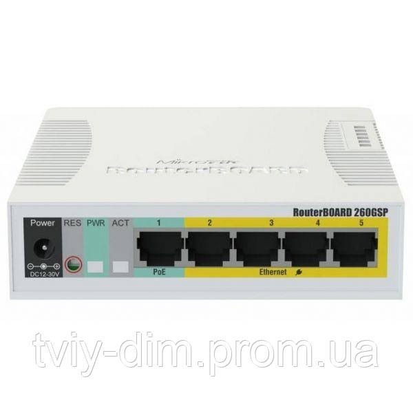 Комутатор мережевий Mikrotik RB260GSP (код 690917)