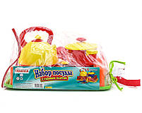 Дитяча ігра mebelime шкова газова плита 70408 з посудом, фото 3