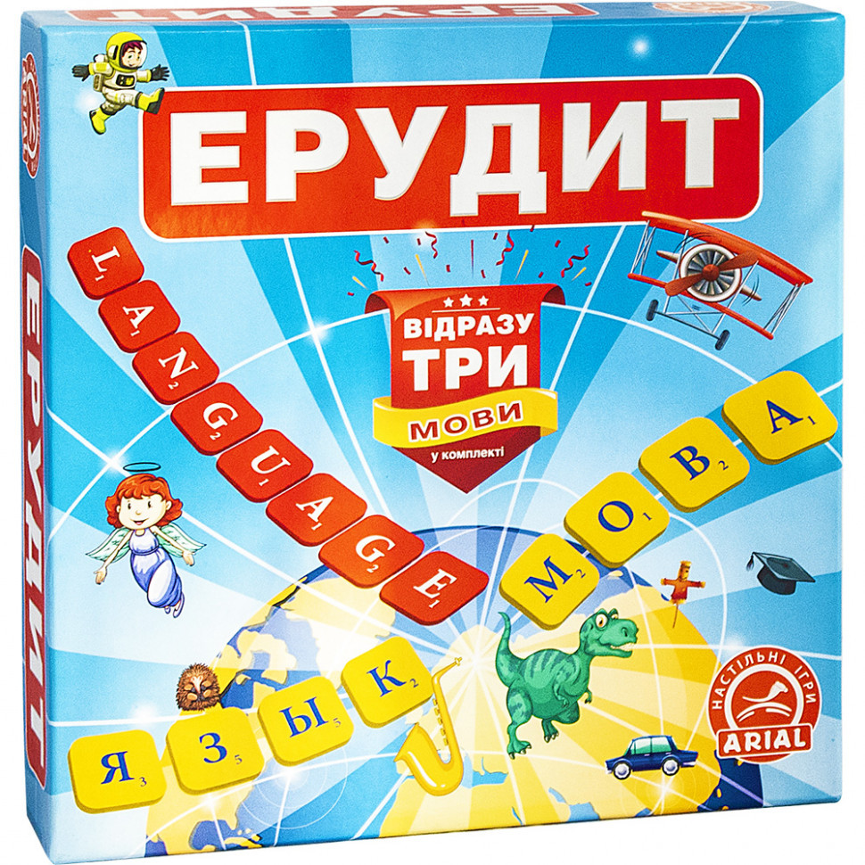 Настільна Гра mebelime  Ерудит Arial 910091-3, три мови