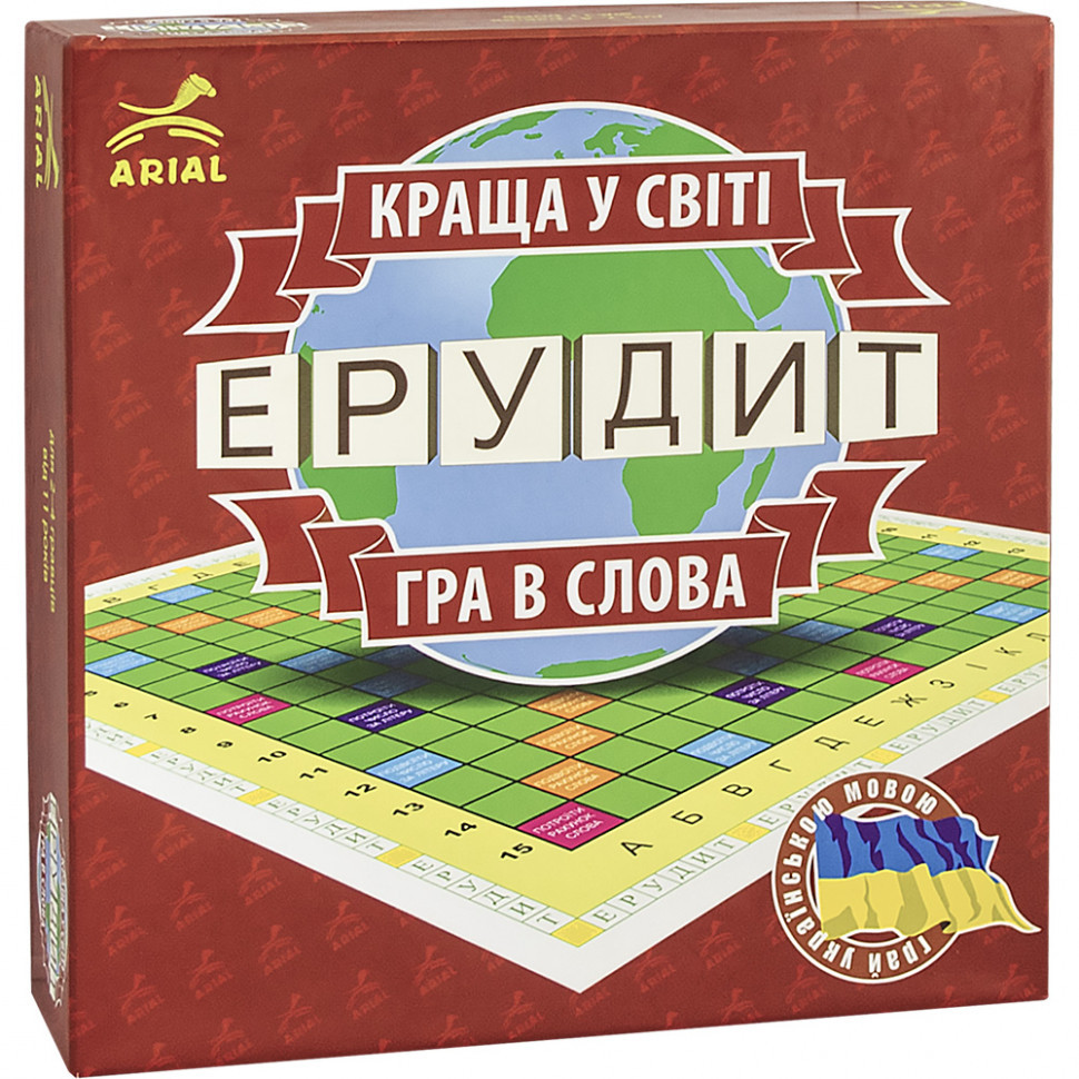 Настільна Гра mebelime Ерудит. Гра mebelime в слова Arial 910107 укр. мовою