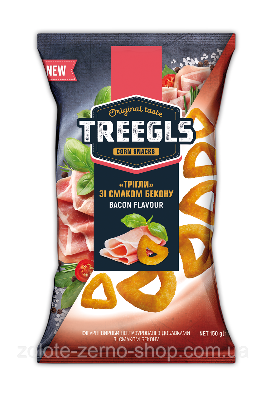 «ТРІГЛИ» ЗІ СМАКОМ БЕКОНУ 150 Г, фото 1