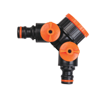 Адаптер трійник з двома зап. кранами з вн. резб 1*і перехід.1*- 3/4 АР1019