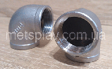 Коліно нержавіюче муфтове 90˚ Ду 100( 4' ) AISI 304, фото 5