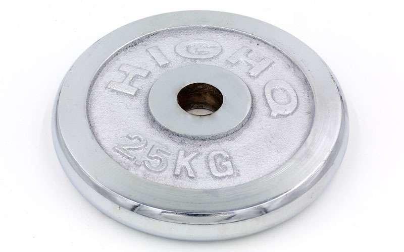 Млинець (диск) хром 2,5 кг d-30 мм ТА-1451 -2,5, фото 1