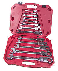 Набір трещоточных ключів з карданом 13шт ALLOID ПК-8701-13