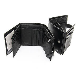 Мужской кошелек из натуральной кожи DR. BOND (10*13*3см) MS-14 black, фото 2