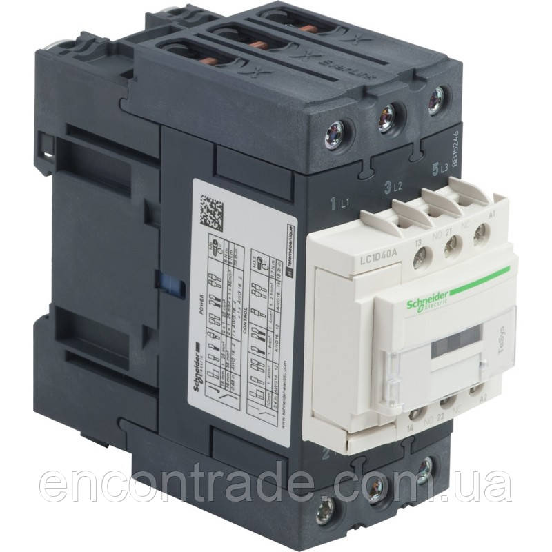 LC1D40AM7 Schneider Electric 3P КОНТАКТОР 440В 40A ~220В 50/60Гц, фото 1