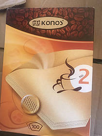 Паперові фільтри для кавоварок 2 Konos Emma 100 штук