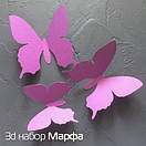 Набір ажурних 3д метеликів Марфа, об'ємні метелики з картону або паперу, метелики 3d, фото 4