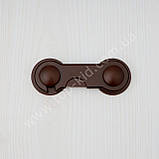 Гачок на дверцятах, Замок на меблі захист від дітей. КОРИЧНІ, фото 2