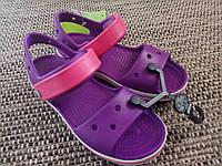 Крокс оригінал дитячі босоніжки фіолетові Crocs Kids Bayaband Sandal 8 12