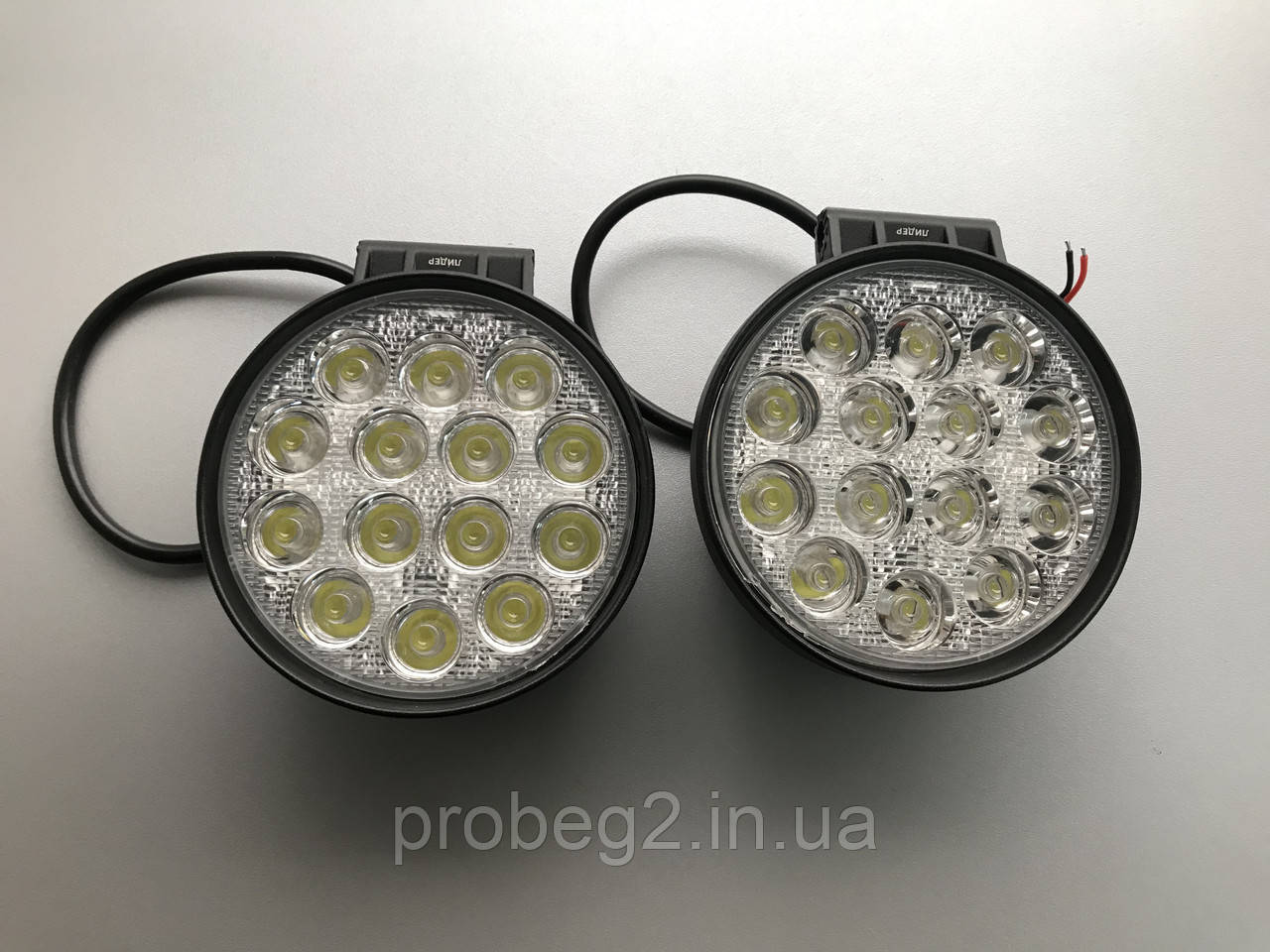 Фари ближнього світла круглі на 14 діодів 2 шт. 12-24v