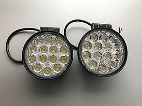 Фари ближнього світла круглі на 14 діодів 2 шт. 12-24v