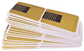 Форми для нарощування нігтів, вузькі золото 20 шт