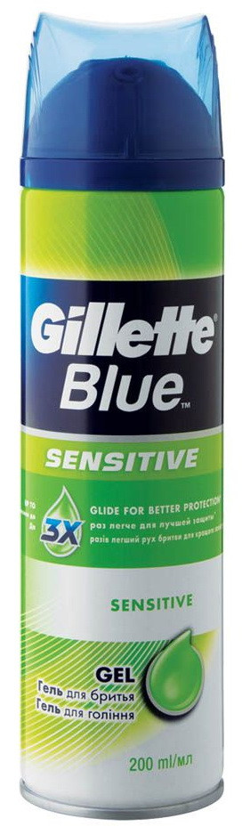 Гель Gillette "Blue" д/бр. 200 мл Sensitive